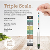 Brewer's Elite Hydrometer - for Home Brew Beer, Wine, Mead and Kombucha - Deluxe Triple Scale Set, Hardcase and Cloth - Specific Gravity ABV Tester