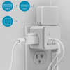 USB Outlet Extender with 2 USB Ports (1 USB C)