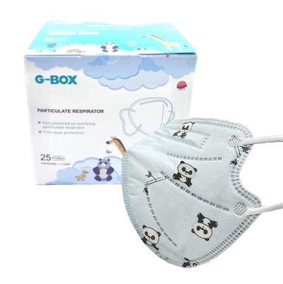 G-Box Children's 5-Layer Disposable Particulate Respirators (25-pcs, Individually Wrapped) (Blue Panda)