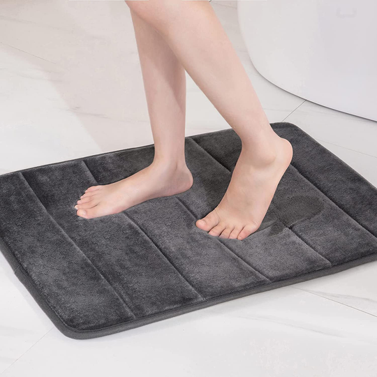 Memory Foam Bath Mat Rug, Non Slip Soft Bathroom Rug Thick Extra Absorbent