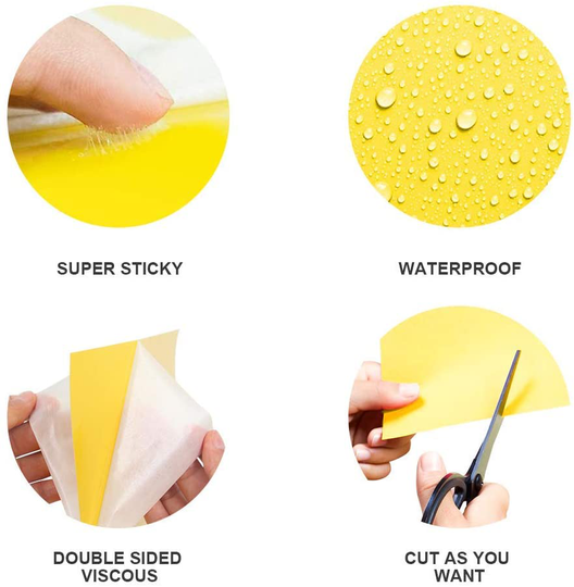20 Pack Dual-Sided Yellow Sticky Traps for Flying Plant Insect Such as Fungus Gnats, Whiteflies, Aphids, Leafminers, and Thrips