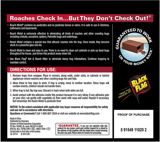 Black Flag 11020 511086 Roach Motel Insect Trap, 2 Count