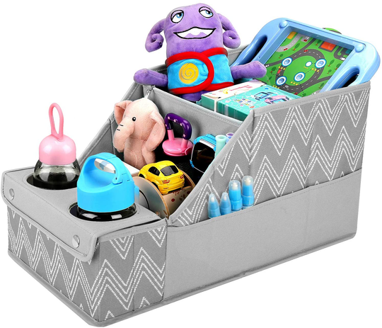 Collapsible Front & Backseat Car Organizer with Movable Divider