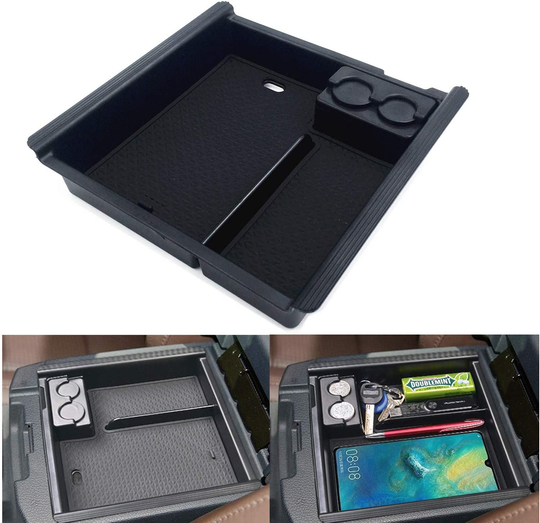 Accessories Center Console Tray Organizer Armrest Box Secondary Storage Compatible with Toyota Tacoma Fits for 2021 2020 2019 2018 2017 2016 Tacoma