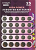 Pack of 25 High Power Button Cell 3V Lithium Assorted Batteries CR2032 CR2025 CR2450 CR1620 CR1632