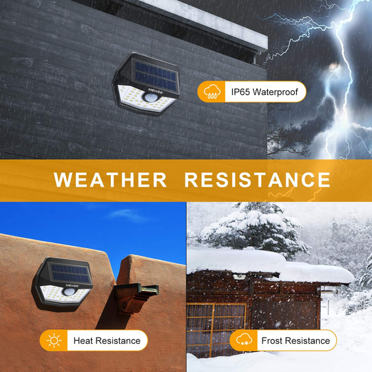 4 Pack Outdoor Waterproof IP65 Solar Lights with 120° Wide Angle