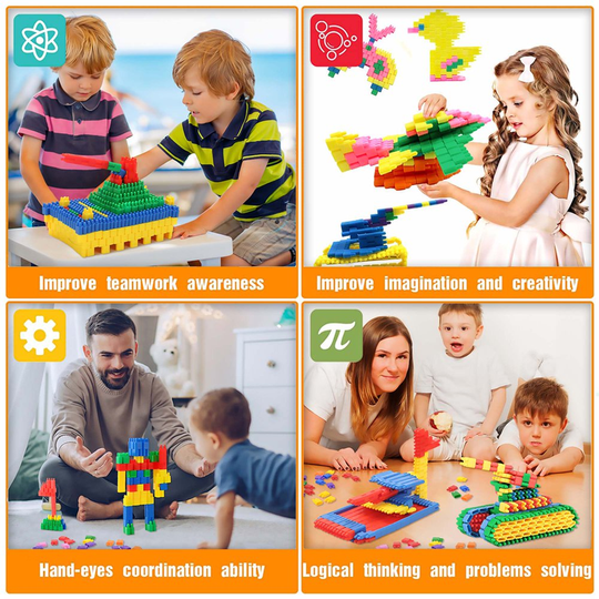 600 Piece Set - Building Blocks Construction STEM Toy