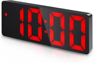 LED Digital Alarm Clock with Temperature Display & Adjustable Brightness