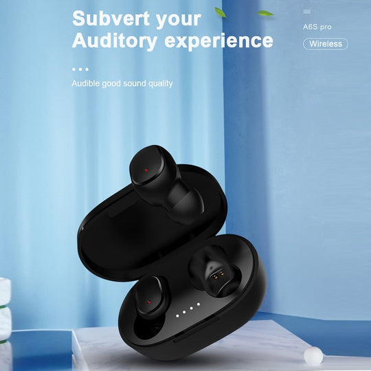 Earbuds True Wireless Headphones with Charging Case - A6S Pro