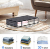 6 Pack Under Bed Storage Organizers - Foldable Clothes Bags Storage Bins