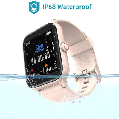 Smart Watch Fitness Tracker Heart Rate Monitor-IP68 Waterproof Pedometer for Android and iOS Phones, 1.54 Inch Digital Display Ultra-Long Battery Life
