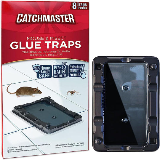 Mouse and Insect Glue Traps (8 Traps) Indoors Ready - Non-Toxic