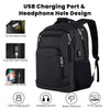 18" Travel Laptop Backpack, Business anti Theft Slim Durable Laptop Backpack with USB Charging Port, Water Resistant School Bag Backpack for Men & Women Fits 16.5 Inch Notebook, Black