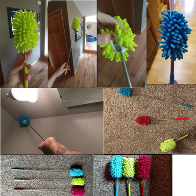 3 Pack Retractable Long-Reach Washable Duster for Cleaning