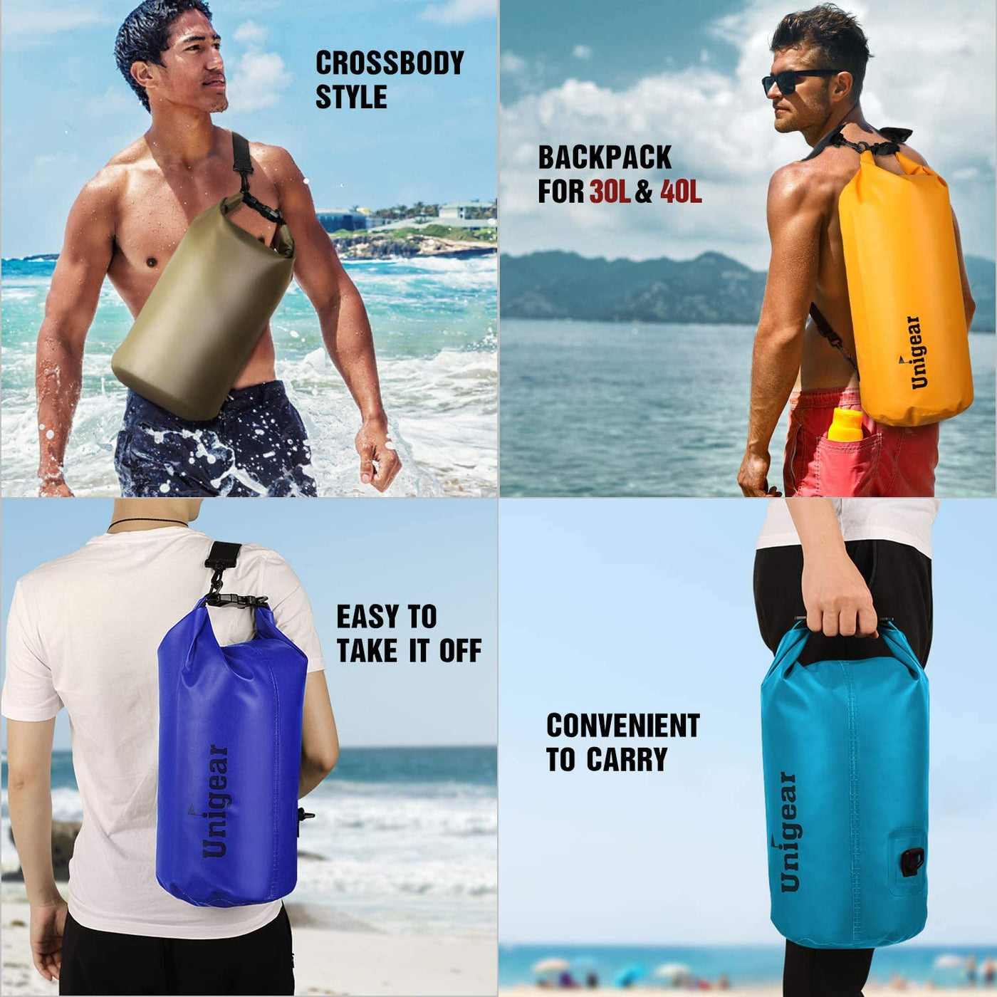 Dry Bag Waterproof, Floating and Lightweight Bags for Kayaking, Boating, Fishing, Swimming and Camping with Waterproof Phone Case