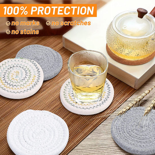 8 Pcs Drink Coasters with Holder