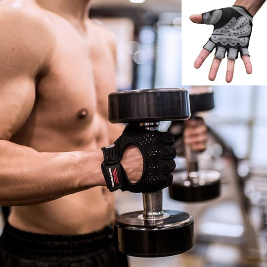 Fitness Half-Finger Shockproof Non-Slip Weightlifting Gloves