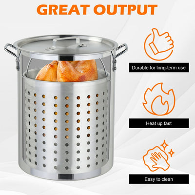 Outdoor Outdoor Fryer Aluminum Frying/Boiling Turkey Fryer Pot 30QT