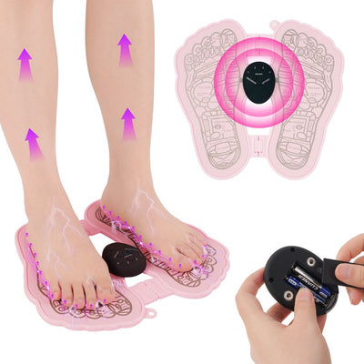 EMS Foot Massager for Neuropathy, 6 Modes Mat Pad Portable Foot Massage & Pain Relief