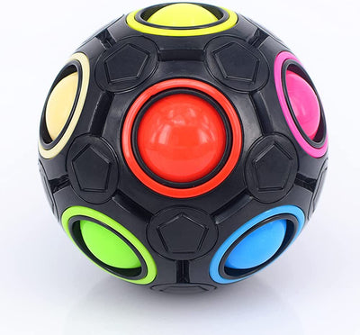 Rainbow Ball Magic Cube Puzzle Toy with 11 Rainbow Colors