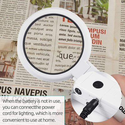 Magnifying Glass with 8 LED Lights,  Foldable with 5X 11X High Magnification for Reading Books, Jewelers Loupe, Coins, Craft & Hobbies