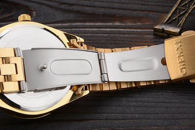 CHENXI Gold Watch Men Watches Top Brand Luxury Famous Wristwatch Male Clock Golden Quartz Wrist Watch Calendar