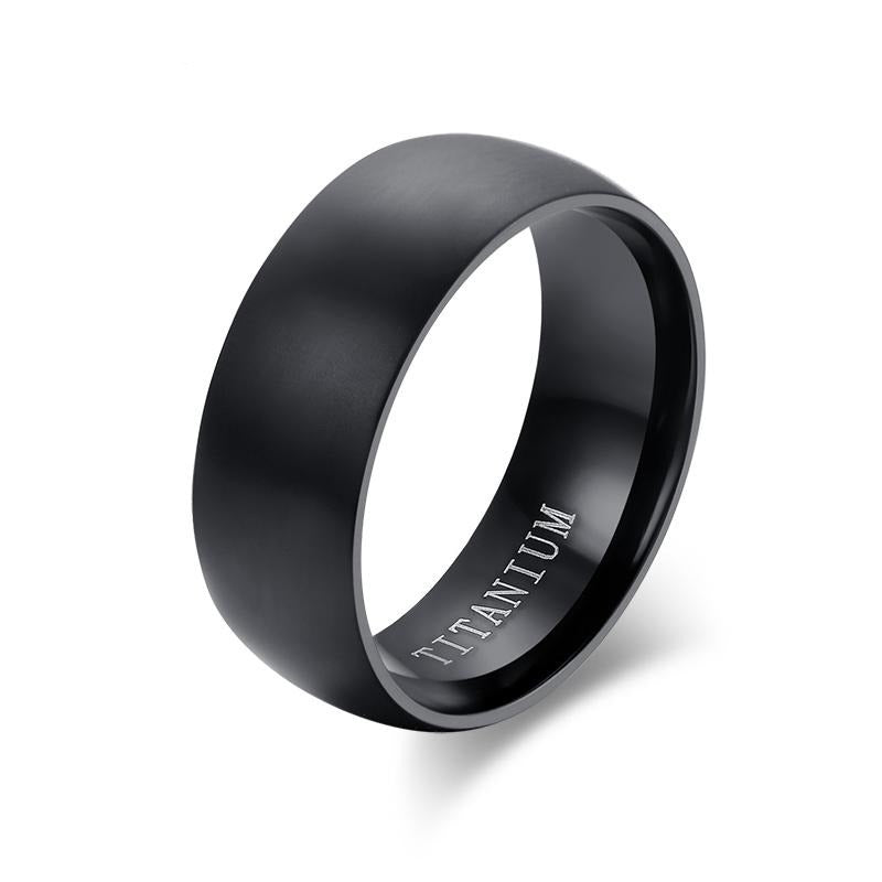Men's Matte Black Titanium Ring