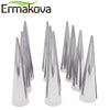 ERMAKOVA Set of 12 Large Size Stainless Steel Pastry Cream Horn Moulds Conical Tube Cone Pastry Roll Horn Mould Baking Mold Tool
