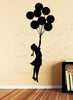 Girl And Balloons Vinyl Wall Art