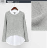 Women's Two Piece Button-Up and Long Sleeve Blouse