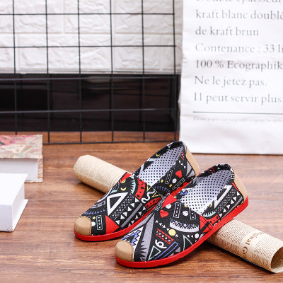 Women's Cute Strip Cloth Spring and Summer Canvas Shoes