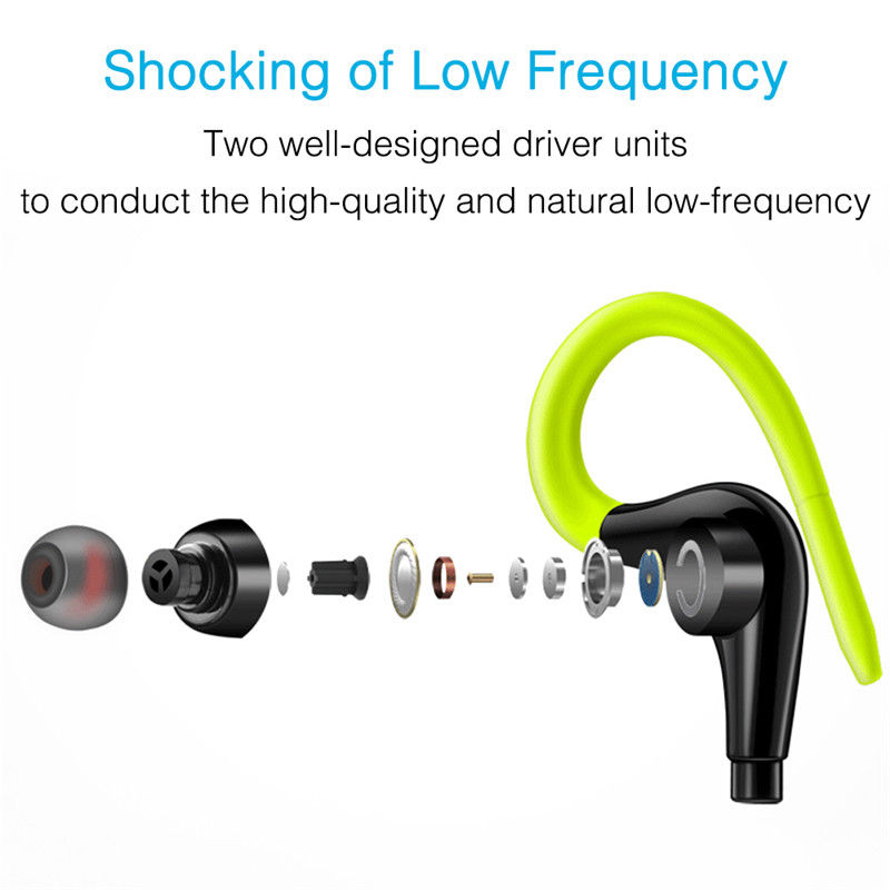 Super Bass Sweatproof Ear Hook Fitness Headphones