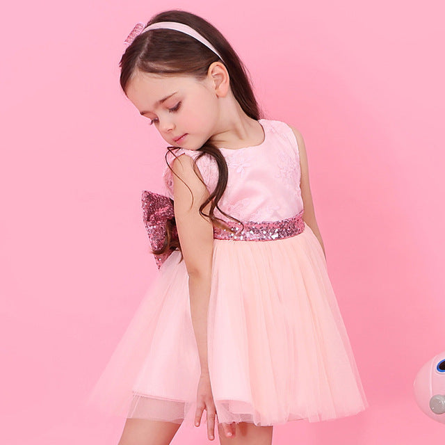 Bear Leader Girls Dresses New Brand Princess Girl Clothes Bowknot Sleeveless Party Dress Girls Clothes For 1-6 Years
