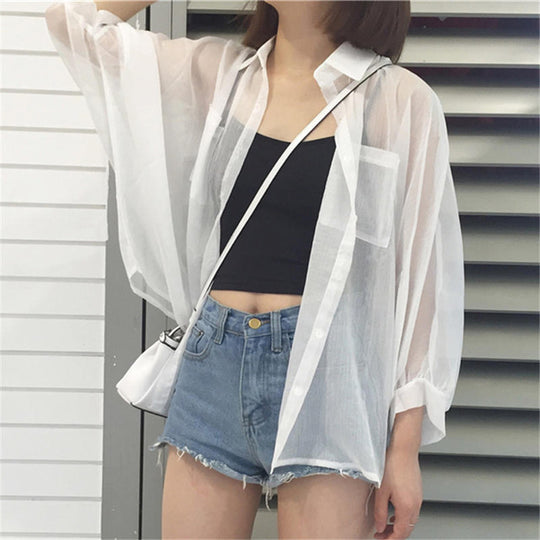 Women's Summer Transparent Kimono Cardigan