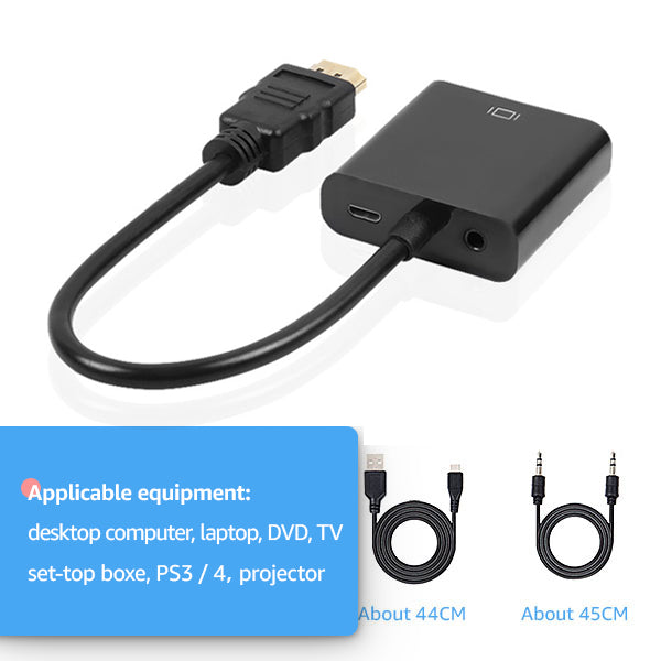 HDMI to VGA Adapter Male To Female Converter 1080P Digital to Analog