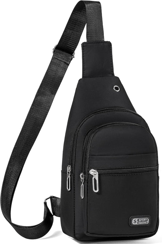 Small Sling Backpack Crossbody Bag, Chest Daypack for Hiking and Traveling