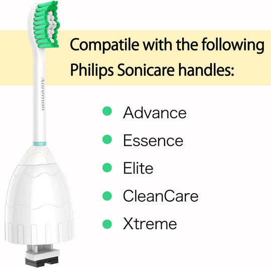 TEST  4/3/25 Aoremon Replacement Toothbrush Heads for Philips Sonicare E-Series Essence HX7022/66 and other Screw-on Electric Toothbrush Model, 6 Pack