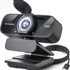 1080P Full HD Webcam with Microphone, Wide-Angle Camera, Privacy Cover for PC/Laptop