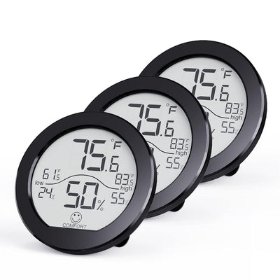 Digital Hygrometer Thermometer for Room Temperature and Humidity, LCD Sensor with Max/Min Records