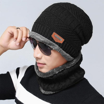  Unisex Warm Winter Beanie Hat & Scarf Set