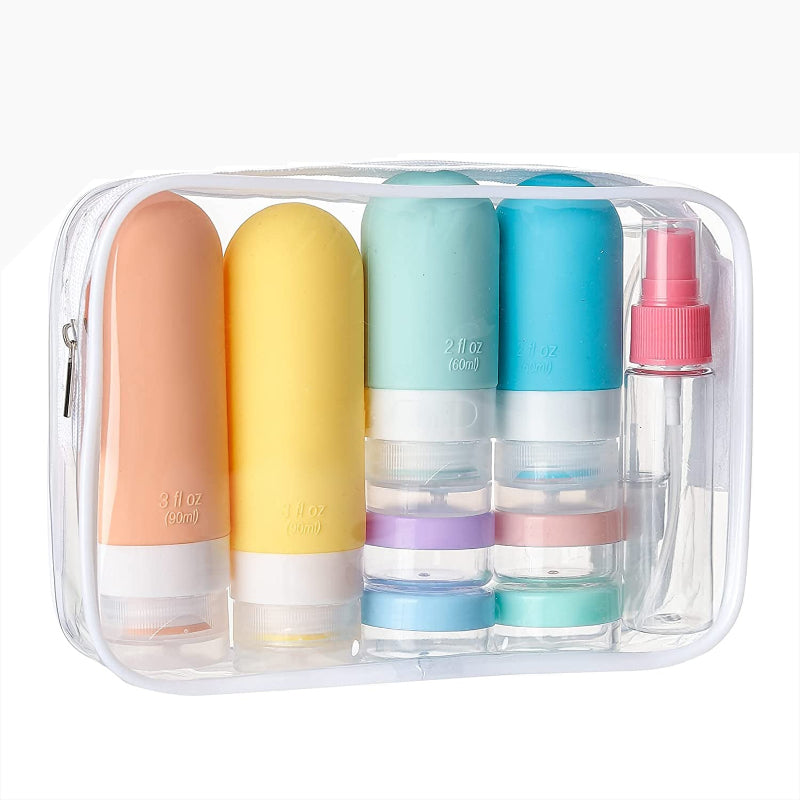 Miri - 16-Pack TSA Approved Travel Bottles Set - Leak-Proof Silicone Containers