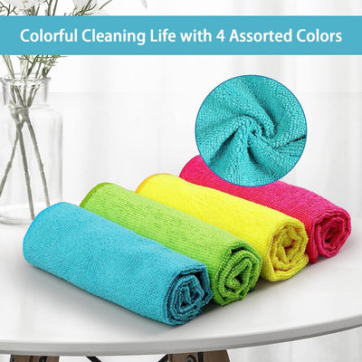 12 Pack Microfiber Cleaning Cloths,11.5"X11.5"