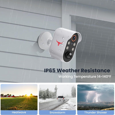 1080p Wireless Security Camera with AI Detection, Night Vision, 2-Way Talk, WiFi