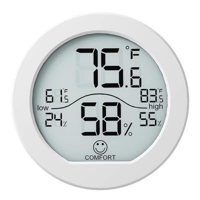 Digital Hygrometer Thermometer for Room Temperature and Humidity, LCD Sensor with Max/Min Records