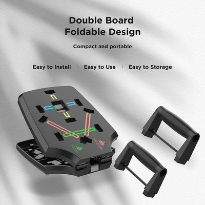 10-in-1 Portable Push Up Board with Foldable Push Up Bars for Strength Training