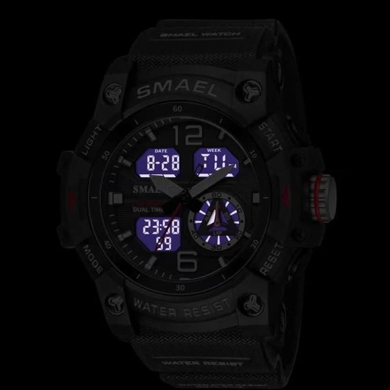 Men's Waterproof Sports Wrist Watch with Date & Multi Function LED Alarm Stopwatch