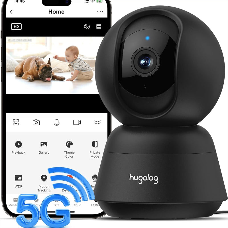 Security Camera with Auto-Focus & Smart Motion Tracking - Indoor Pan/Tilt 