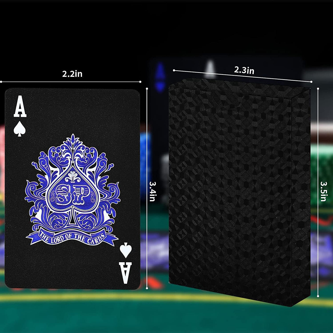 Waterproof Poker Cards with Box Suitable for Pool, Beach, Camping, Party, Family or Friend Card Games