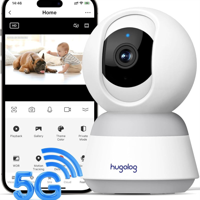 Security Camera with Auto-Focus & Smart Motion Tracking - Indoor Pan/Tilt 