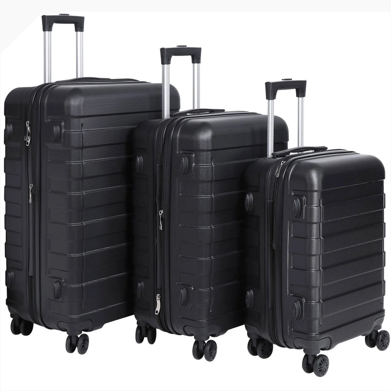 Luggage Set 3 Piece Expandable Spinner Suitcase W/Combination Lock 22.5"26.3"30"